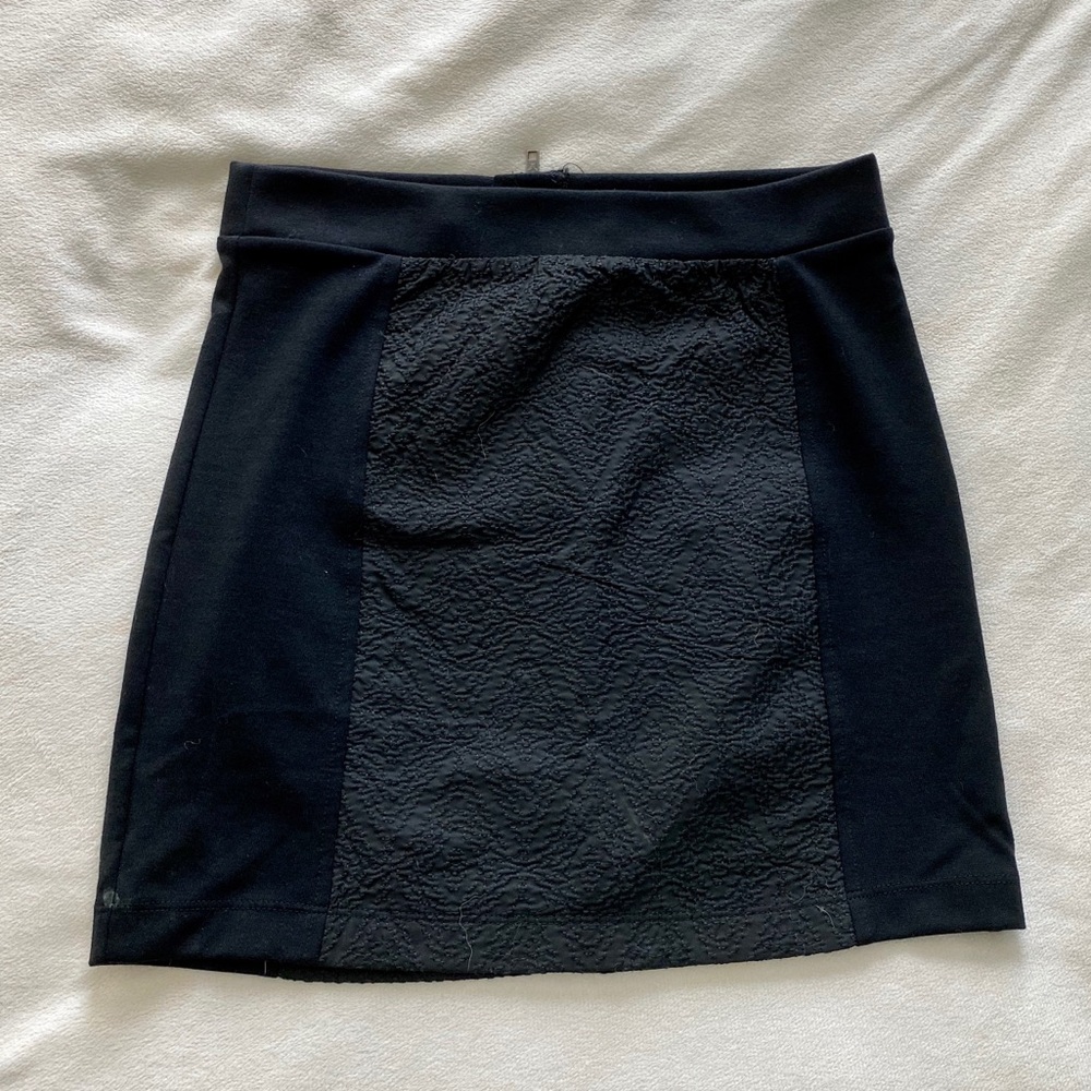 AEO Black Zip Back Bodycon Skirt